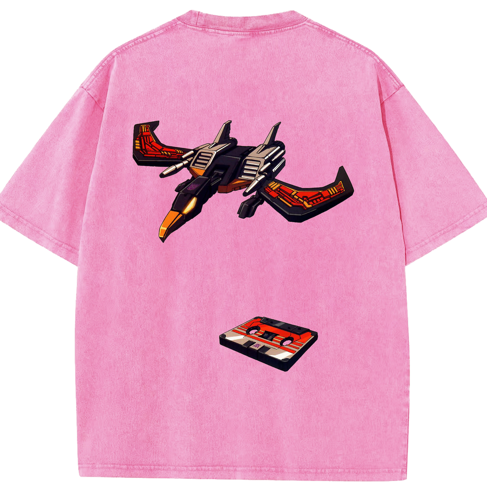 （画像用）  綿100% ヴィンテージ風 半袖Tシャツ（背面プリント）